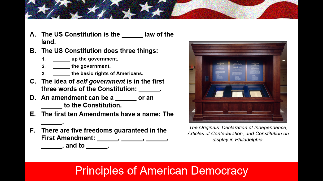 US Citizenship Test Flashcards Inglés y Español